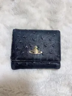 ヴィヴィアン 二つ折り財布 黒 レザー
