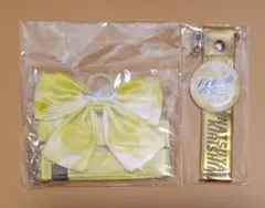 Free! 桐嶋夏也 ペンライト用リボン&ストラップ 銀テープキーホルダー