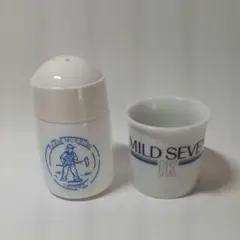 MILD SEVEN おちょこ & ミルクガラス 調味料入れ 昭和レトロ