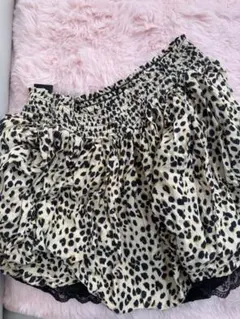 ヒョウ柄フレアスカート