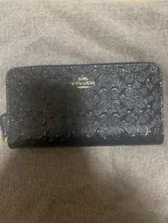 COACH コーチ 長財布 ブラック シグネチャー