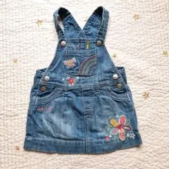 【80cm】babyGap デニム ジャンバースカート