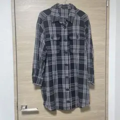 リエンダ　チェック柄シャツワンピース（長袖）