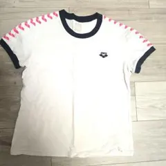 arena アリーナ 半袖 Tシャツ ホワイト ピンク　L　水泳　競泳　プールのサムネイル