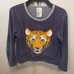 H&M トラ刺繍 長袖カットソー 140