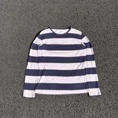 00s old UNIQLO ボーダーロンt archive y2k ピンク