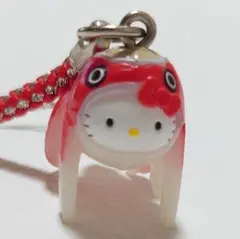 d*3様 【激レア】2003年 ハローキティ 夏季限定 金魚 赤いべべ 根付け レア】ハローキティ 赤いべべ着たかわいい金魚 限定 ご当地