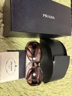 美品】PRADAプラダ サングラス SPR08O べっ甲柄 ブラウンレディース