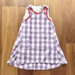 WOLF&RITA ギンガムチェック ノースリーブワンピース 92-98cmのサムネイル