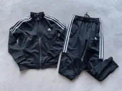 【中古美品】adidas アディダス ジャージ上下 140cm 黒  #063