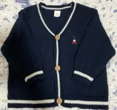 Cottoli ベビー カーディガン ネイビー