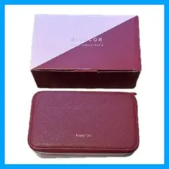 最終値下げ【Francfranc】トラベルジュエリーボックスM ボルドー巾着付