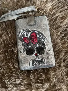 キャラクターイラスト スマホショルダーバッグ