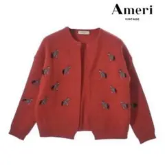 本日限定価格❣️AMERI アメリ シマウマ柄 ボレロ カーディガン 赤 ゼブラ
