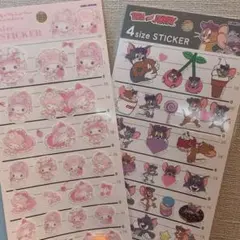 サンリオ ドーリーミックス マイメロ ピアノ トムジェリ　 4サイズステッカー