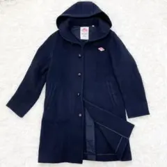 【美品】DANTON ダントン ウールモッサ フードコート ネイビー S