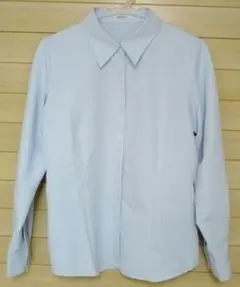 ボンマックス 長袖シャツ ブラウス ブルー 9号 事務服のサムネイル