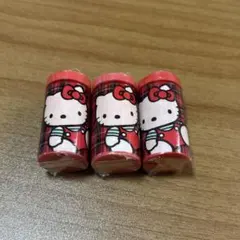 ハローキティ レトロ 赤いチェック柄消しゴム 3個セット