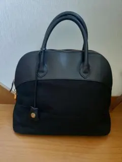 YURIE NITANI レザー＆キャンバス素材バッグ　ビジネスバッグ黒色