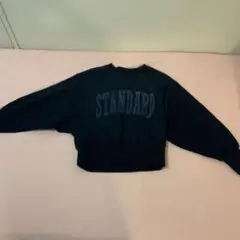 STANDARD ロゴ スウェット ショート丈 ネイビー