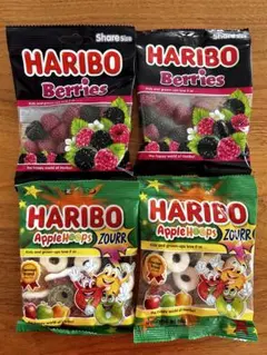 HARIBO ハリボー　グミ　ベリーズ & サワーアップルリング　４個