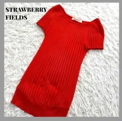 ストロベリーフィールズ 半袖 リブニット ストレッチ ノームコア オールシーズン