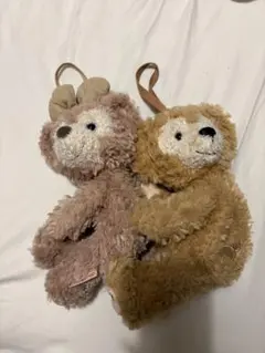 ダッフィー　シェリーメイ　ぬいぐるみポーチ2体セット