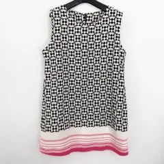 幾何学模様 ノースリーブ ワンピース