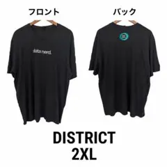 DISTRICT 2XL ブラック USA古着 企業 Tシャツ 両面プリントのサムネイル
