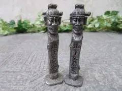 人形　木彫　天下大将軍　地下女将軍　置物　インテリア　工芸品　美術品　A2512 人形 木彫 天下大将軍 地下女将軍 置物 インテリア 工芸品 美術品