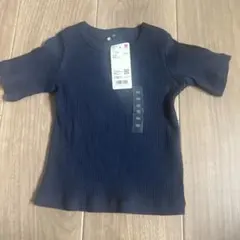新品未使用　タグ付き　リブクルーネックTシャツ
