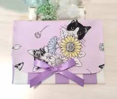 入園入学❤　移動ポケット　クリップ付❤　猫　ねこ　ハチワレ猫❤