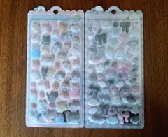 ふわふわドロップシール ねこねこふわふわ　しろくろふわふわ