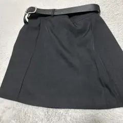 ems ベルト付きスカート 黒