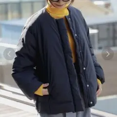 ダウンジャケット ノーカラー