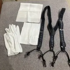 ブライダル新郎 白手袋 サスペンダー ハンカチ セット - メルカリ