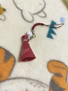 応援グッズ メガホン型キーホルダー 赤