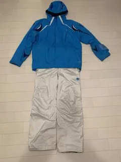 DESCENTE スキーウェア L青色・白色