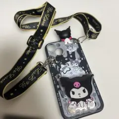 【iPhone13/14/15】クロミちゃん ぷにぷにラメ＆フィギュア付 ケース