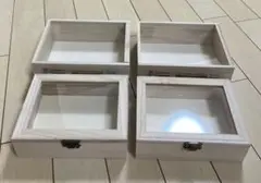 木製コレクションボックス 4個セット