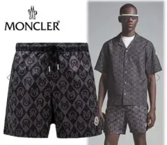 美品 MONCLER モンクレール ショーツ モノグラム ロゴ S