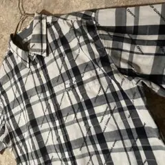 【個性派古着】山本寛斎 チェック柄 XL 半袖シャツ アニマル サイのサムネイル