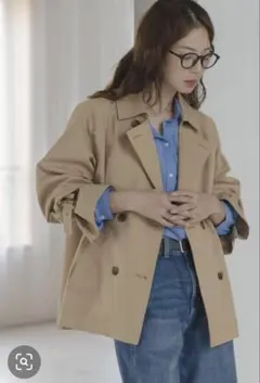 アーバンリサーチサニーレーベル　撥水ショートトレンチコート　ベージュ　36