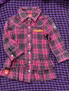BABYDOLLチェック柄ワンピース 90