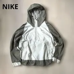 00s 90s NIKE anorak parka グレージュ ホワイト M