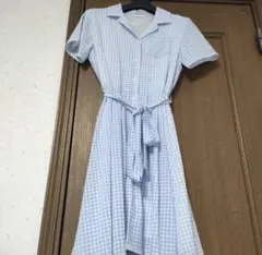 ギンガムチェック シャツワンピース