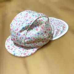 ❤️美品❤️ベビー水泳帽 スイムキャップ 日よけ付き帽子 花柄のサムネイル