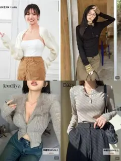 【SHEIN】トレンドトップス 4点まとめ売り（Y2K・カジュアル）