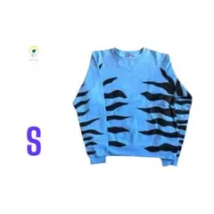 【各種割引】SOFFE リメイク フェルト ハンドメイド スウェット ブルー Sのサムネイル