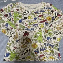 恐竜プリント長袖カットソー 120cm